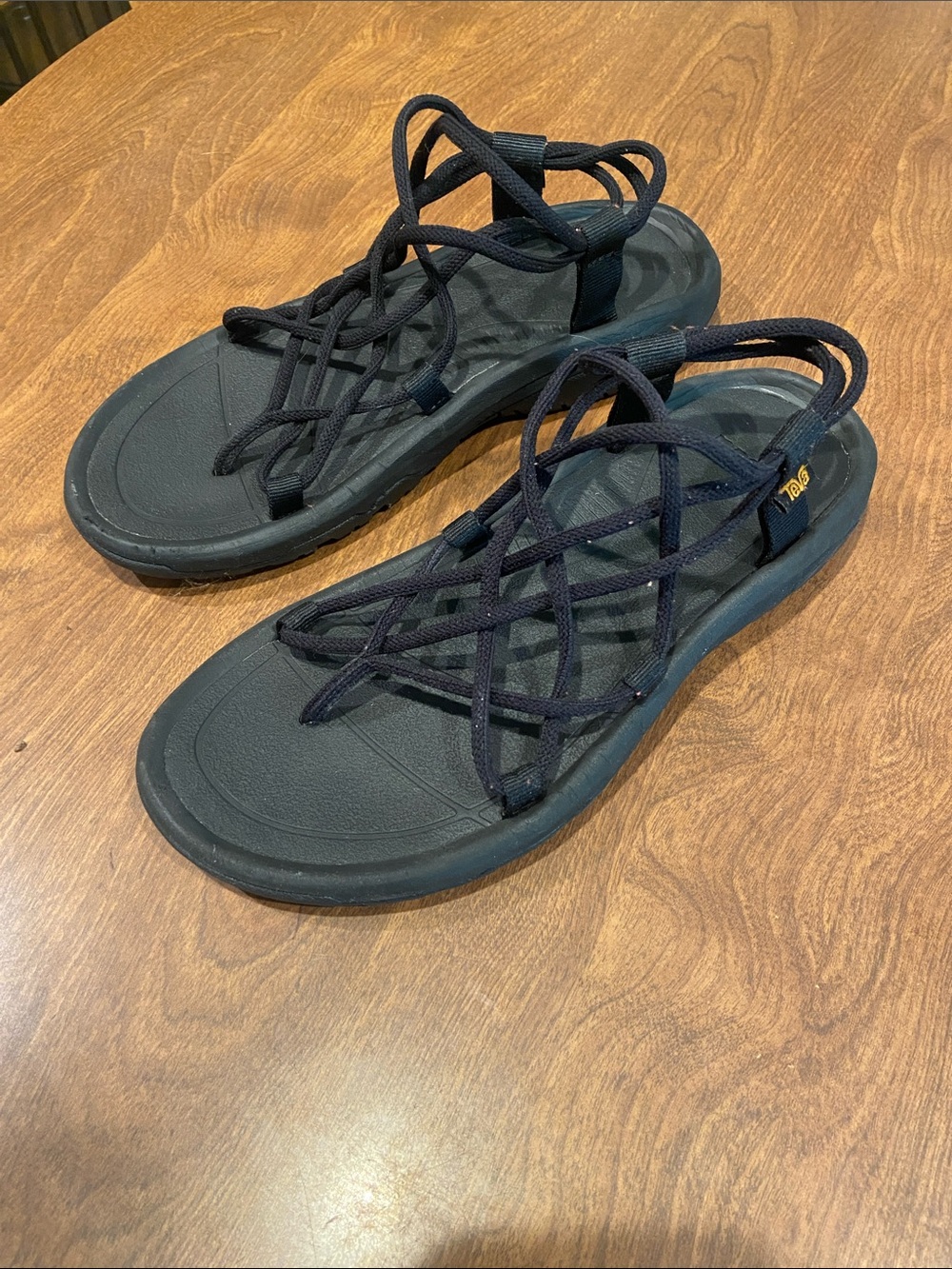 Teva Black Strappy Sport Sandals